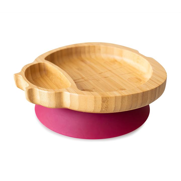 Bamboo Suction Plate- Ladybird Red