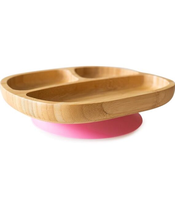 BAMBOO SUCTION PLATE – TODDLER Pink