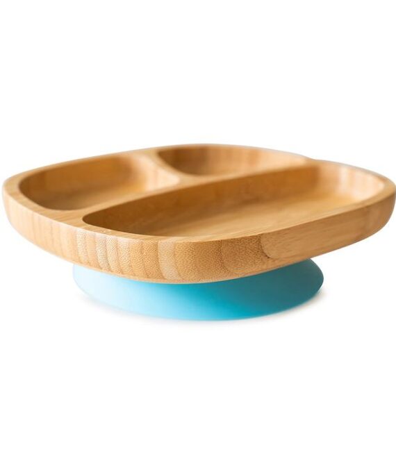 Bamboo Suction Plate – Toddler Blue