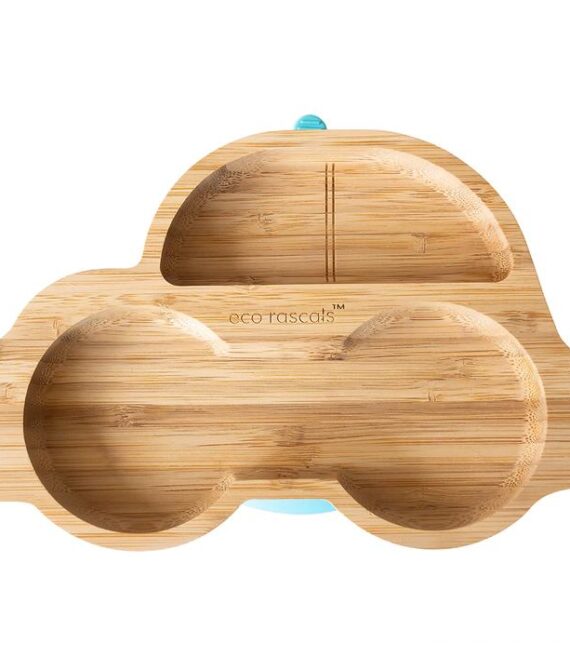 BAMBOO SUCTION PLATE – CAR BLU