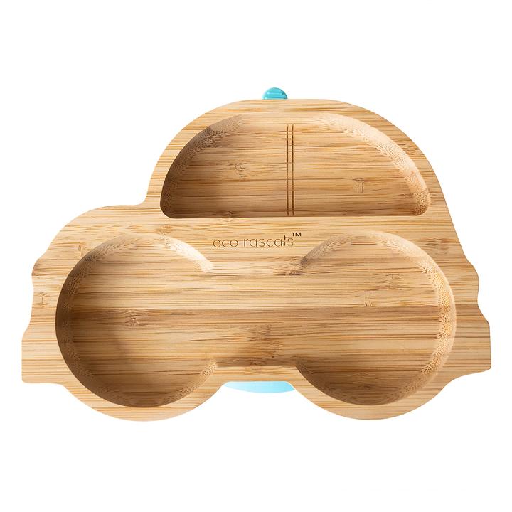 BAMBOO SUCTION PLATE – CAR BLU