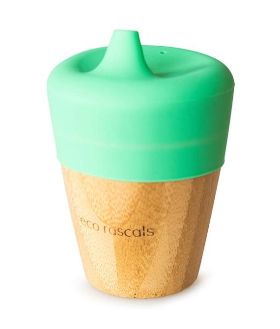 BAMBOO CUP WITH SIPPY FEEDER Green