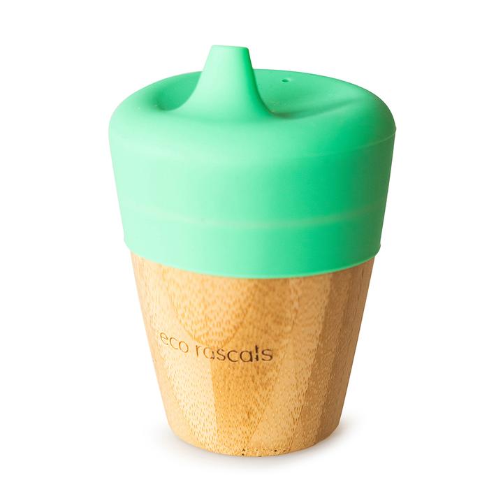 BAMBOO CUP WITH SIPPY FEEDER Green