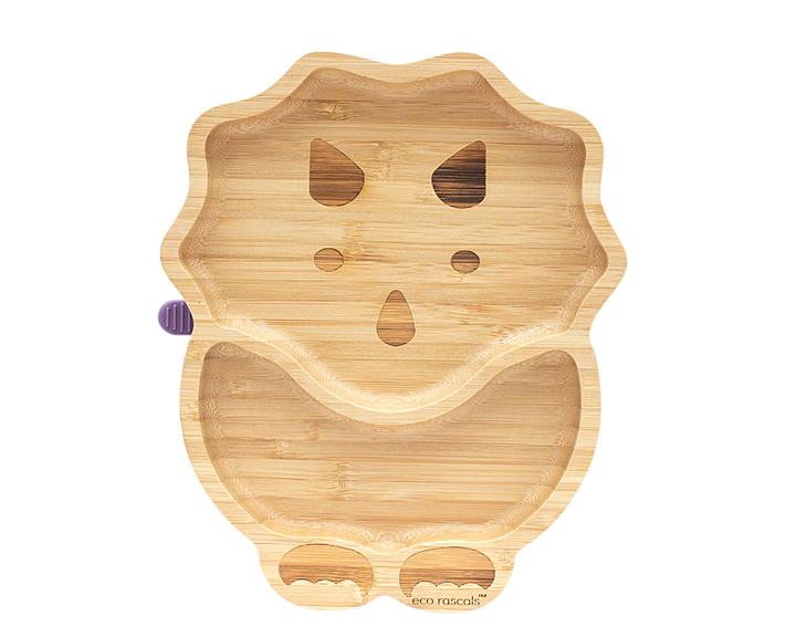 BAMBOO SUCTION PLATE – DINOSAUR Purple - Figura 2