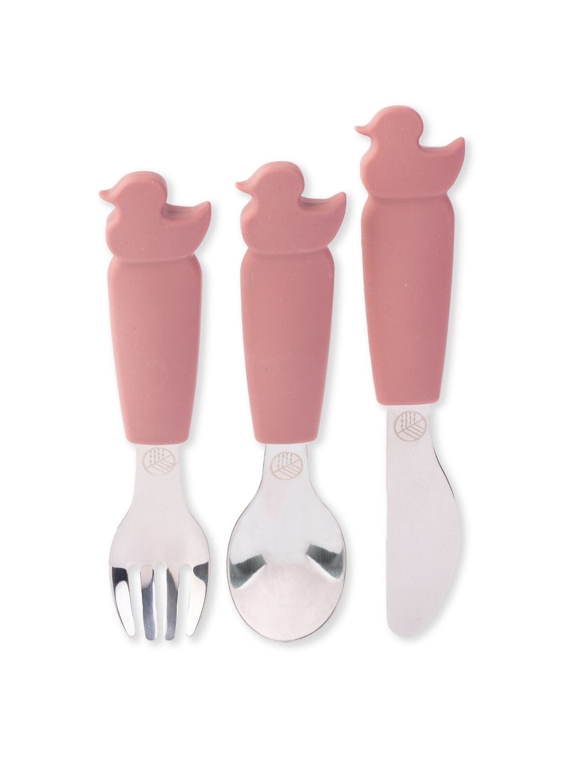 Silicone Cutlery Duck Pink