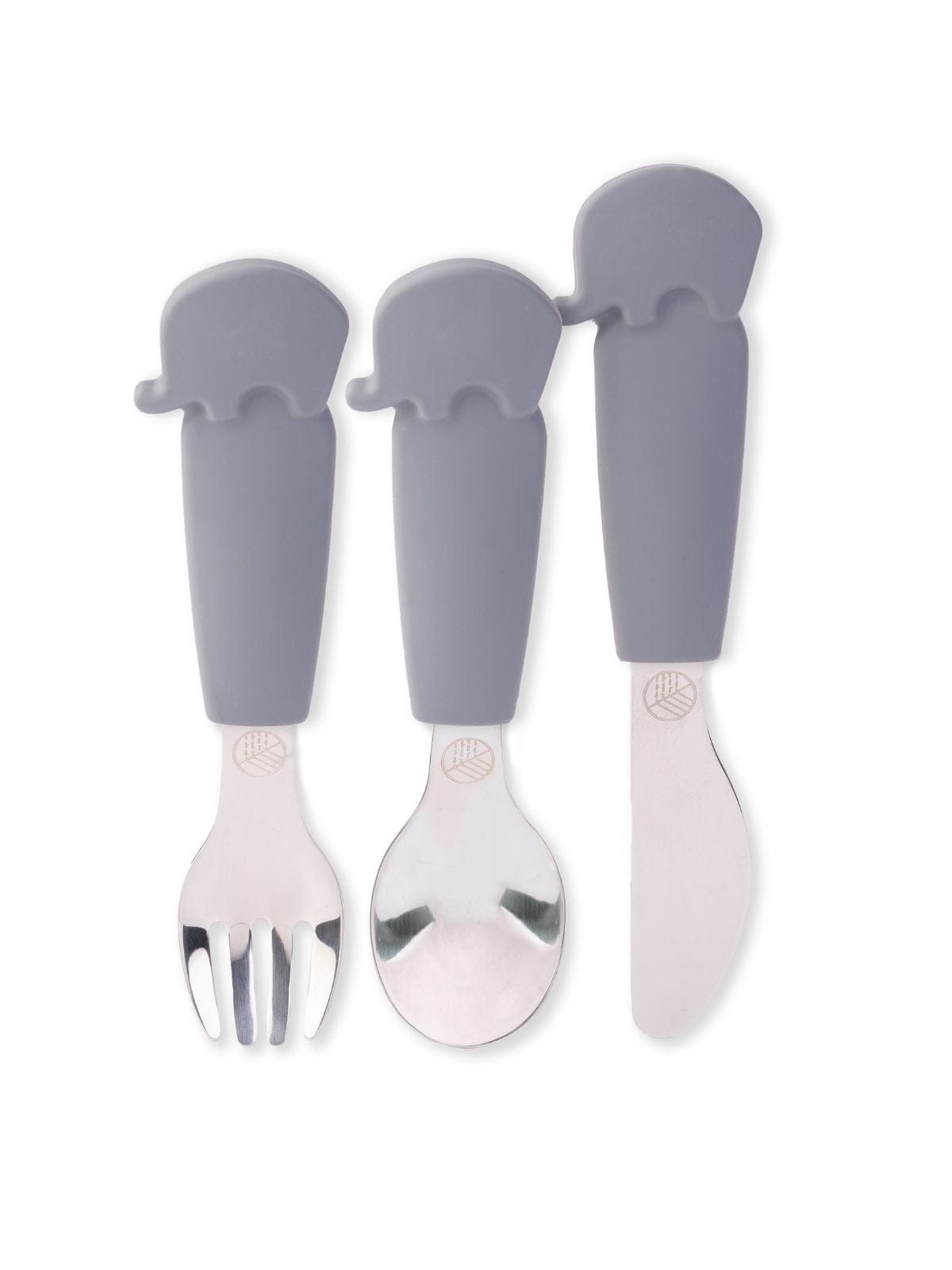 SILICONE CUTLERY ELEPHANT Grey