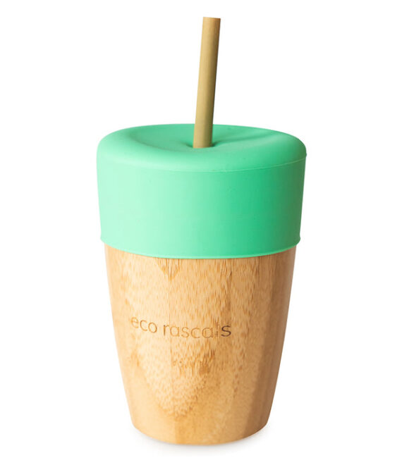 BAMBOO CUP WITH SILICONE TOPPER Green