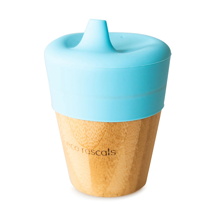 BAMBOO CUP WITH SIPPY FEEDER Blue