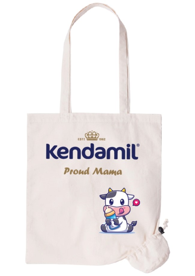 Çanta pambuku për blerje me logon e KENDAMIL