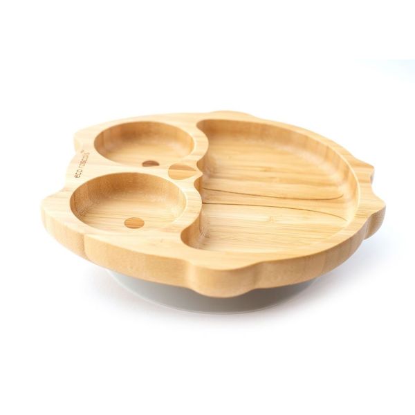 BAMBOO SUCTION PLATE – OWL GREY - Figura 2