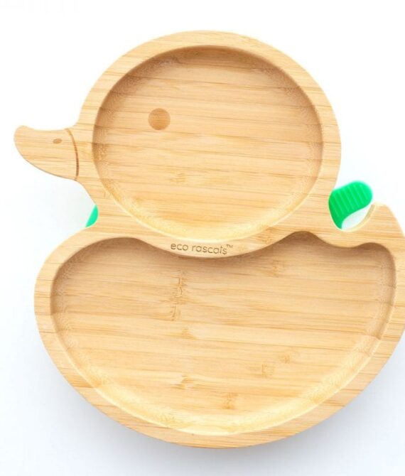 BAMBOO SUCTION PLATE – DUCK Green