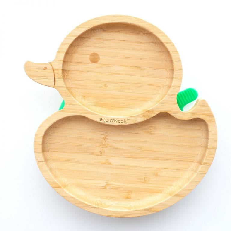 BAMBOO SUCTION PLATE – DUCK Green