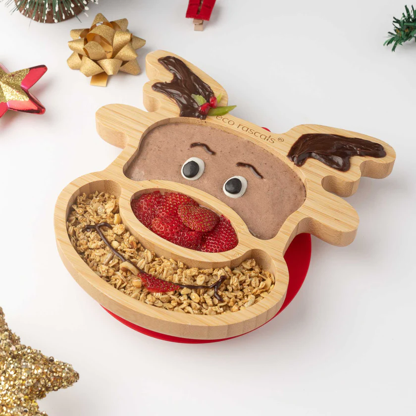 Bamboo Rudolph Reindeer- Christmas Plate - Figura 2