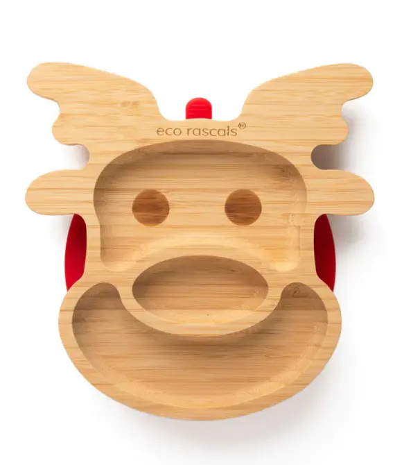 Bamboo Rudolph Reindeer- Christmas Plate