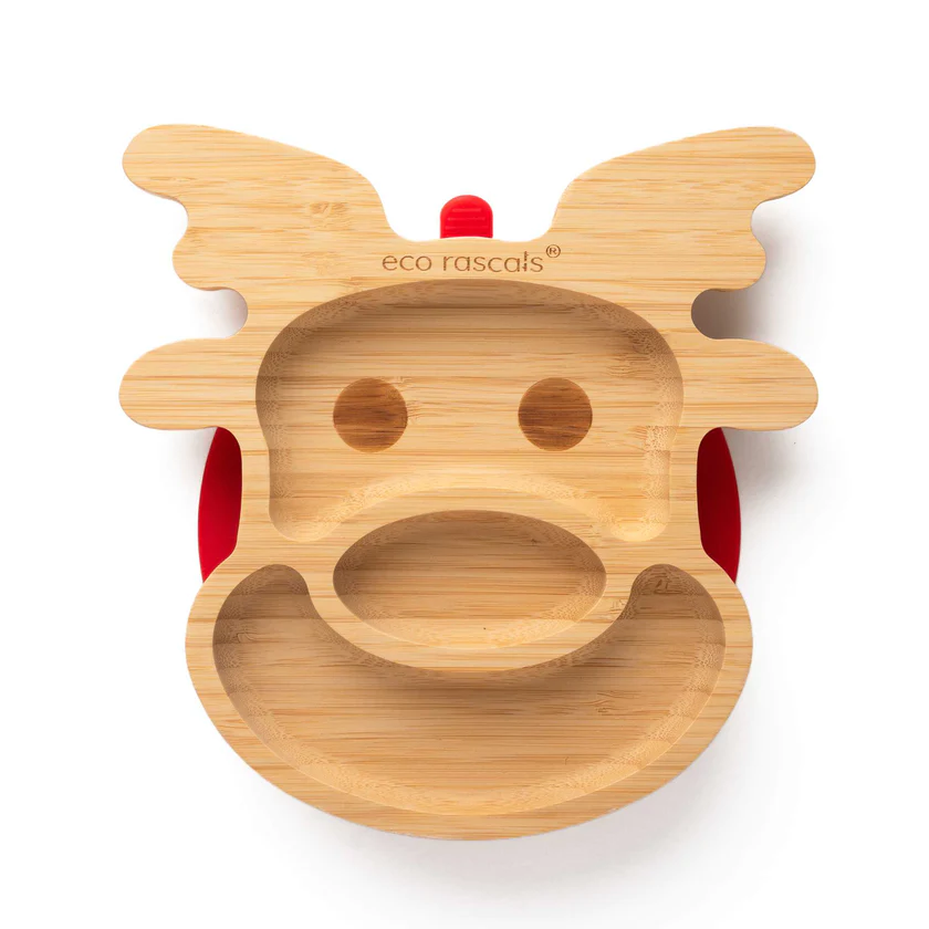 Bamboo Rudolph Reindeer- Christmas Plate