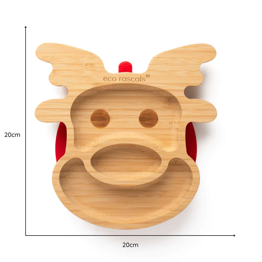 Bamboo Rudolph Reindeer- Christmas Plate - Figura 3