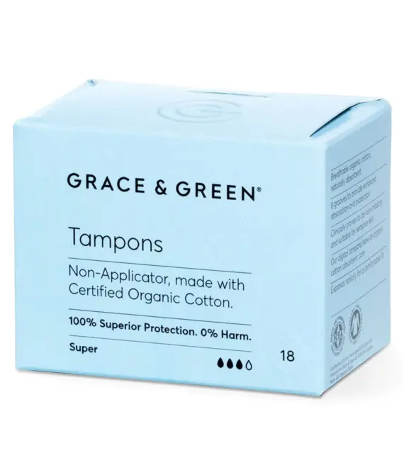 Organic Non-Applicator Tampons Super