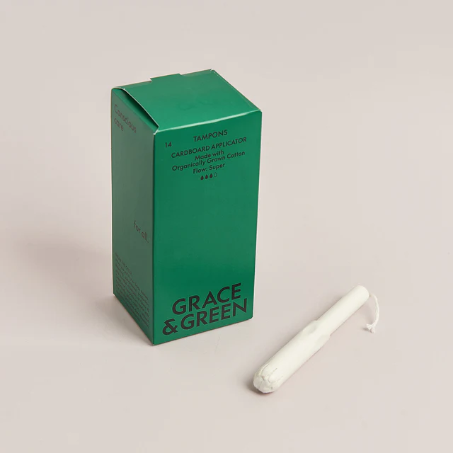 Organic Cotton Tampons With Applicator - Super