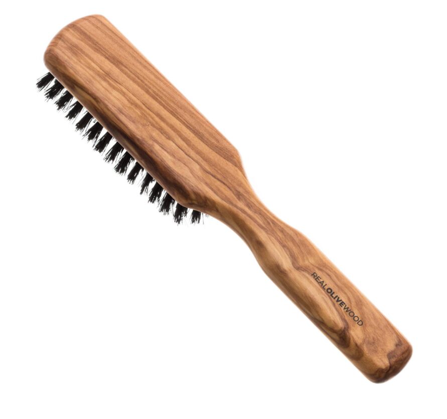 Premium Olive Wood Styling Hair Brush with Pure Boar Bristles – Smooth & Shine - Figura 2