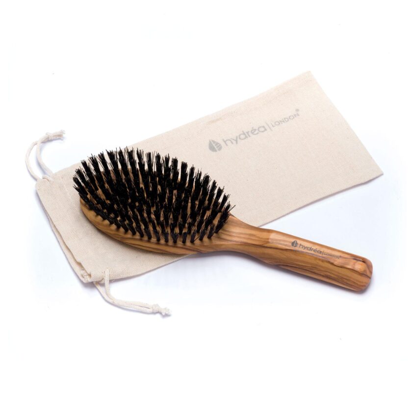 Premium Olive Wood Styling Hair Brush with Pure Boar Bristles – Smooth & Shine - Figura 2